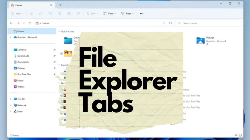 File Explorer Tabs