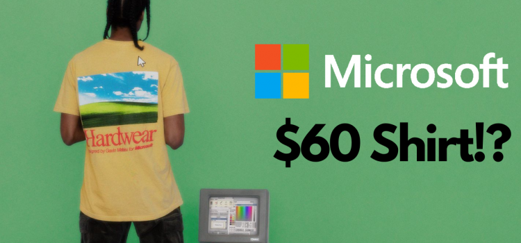 Microsoft will sell you a $60 T-shirt with the Windows XP background