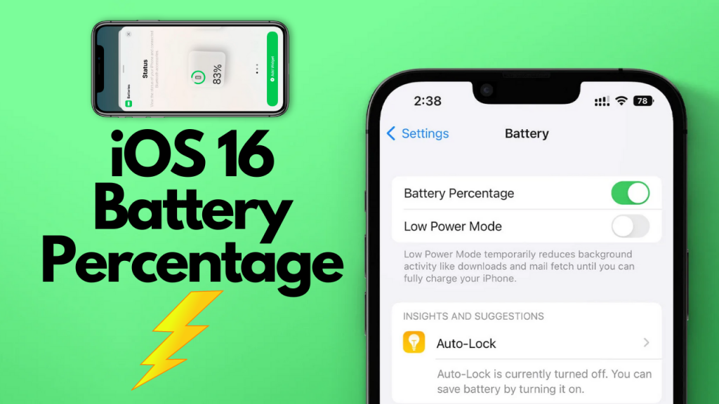 iOS 16 Battery Percentage