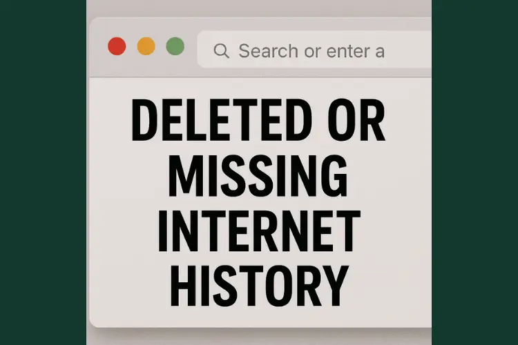 Deleted or Missing Internet History